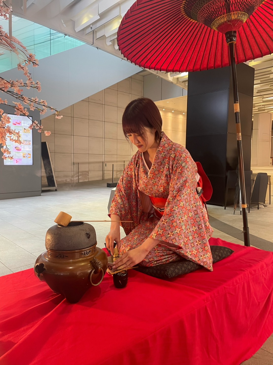 ガーデンテラス紀尾井町で抹茶体験